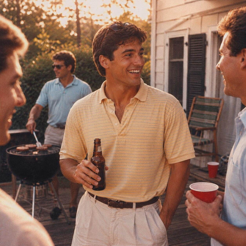 Confident man with a natural-looking tan